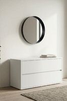 Moderno Black, lustro w szerokiej oprawie