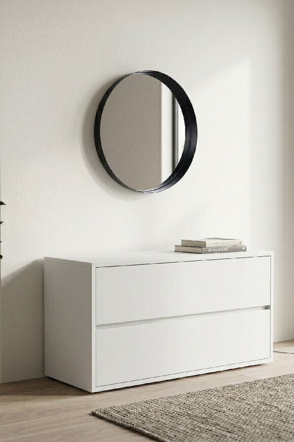 Moderno Black, lustro w szerokiej oprawie