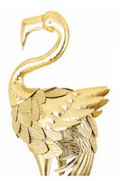 Flaming, figurka ptak w kolorze złotym, wym.76x20x24cm