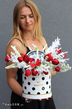 OD RĘKI Alicja w Krainie Czarów, jesienny flowerbox na halloween, wym.36x37cm