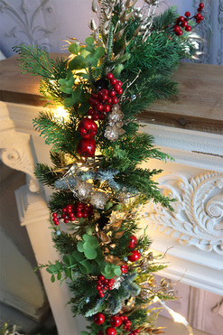 Red&Gold Xmas, girlanda świąteczna, dł.165cm 