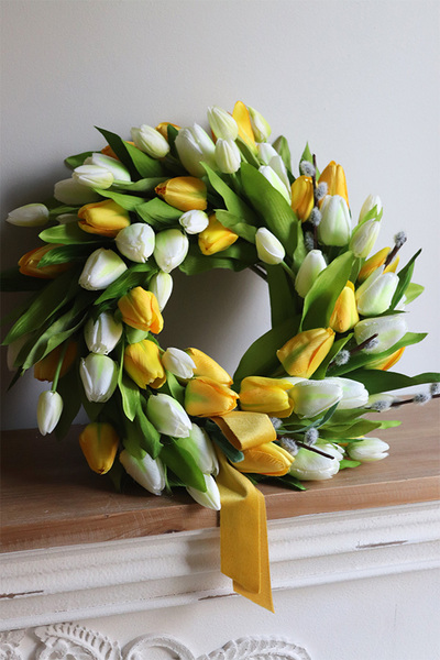 wiosenny wianek Żółto-Biały