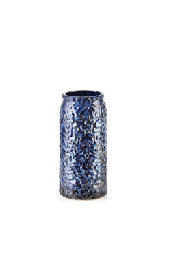 Izabella B, ceramiczny wazon, granatowy, wys.21cm
