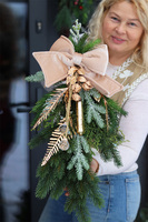 Jerusalem, girlanda zimowa z kokardą