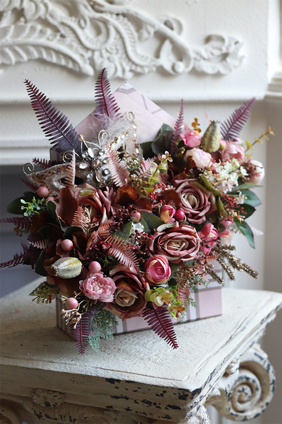 Dzień Babci i Dziadka, Koperto Bravia, flowerbox, wym.30x35cm