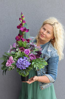 Purple Days, bukiet nagrobny we wkładzie