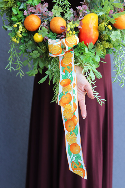 Mango Citrus, wianek na drzwi z owocami