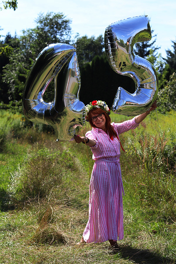 Numbers, srebrna cyfra balon z helem połysk