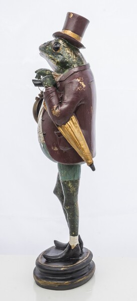 Żaba Lord, figurka z zegarkiem, wym.46x15.5x14cm