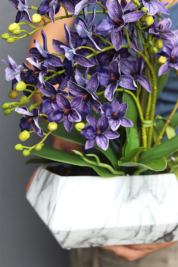 Thai Selania Marbello, fioletowy sztuczny storczyk w marmurku