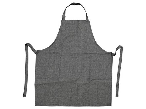 Denim Cook, dżinsowy fartuch kuchenny, szary, dł.80cm