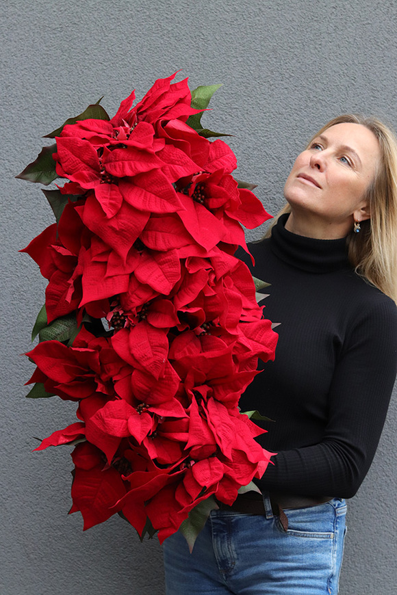 Gwiazda Betlejemska Longia, wysokiej jakości sztuczna roślina