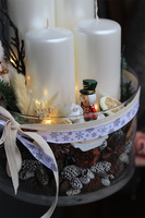 Kraina LED, adwentowy stroik w szkle