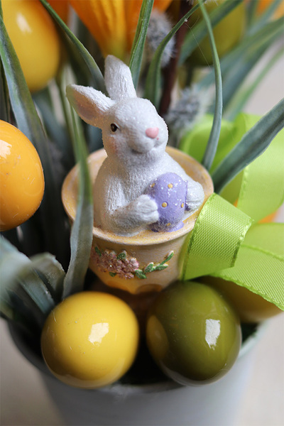 Bresto, wielkanocny stroik z krokusami, wys.25cm