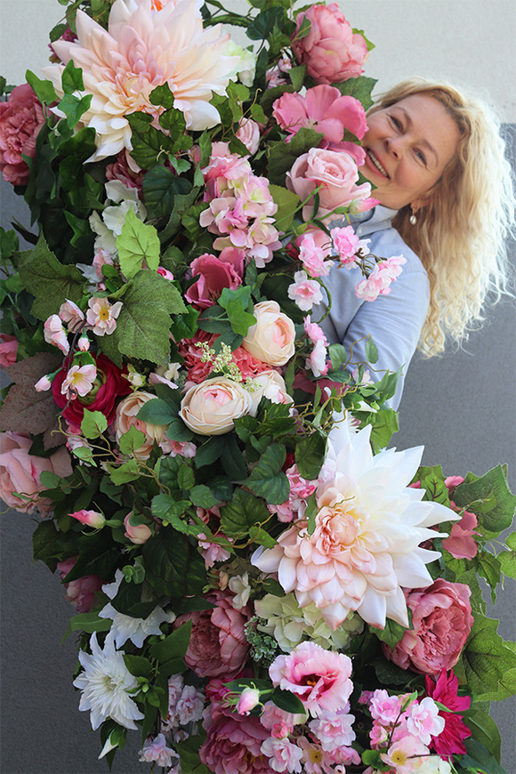 fioletowa girlanda kwiatowa, Mokotovska, dł.500cm  