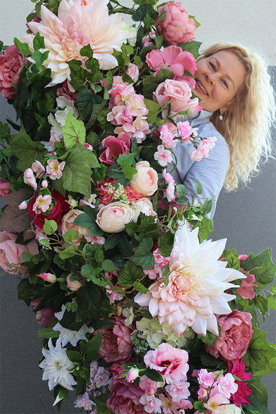 fioletowa girlanda kwiatowa, Mokotovska, dł.500cm  