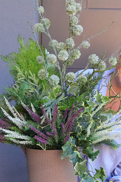 Lunedia, zielona kompozycja z trawami