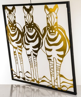 dekor ścienny, Zebry A, wym.65x65x2cm