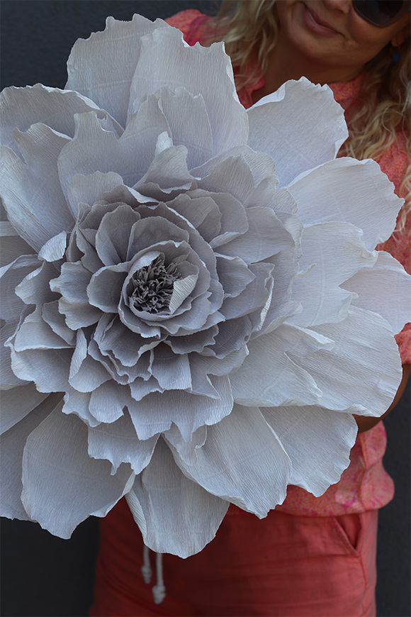 Paper Flower G, ręcznie robiony kwiat papierowy, wym.42x19cm