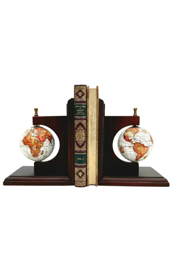 Bookend Globus, dwie podpórki książek