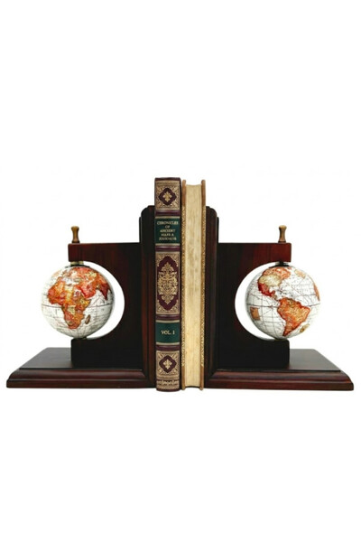 Bookend Globus, dwie podpórki książek