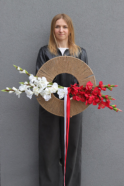 OD RĘKI Gdański, wianek patriotyczny na drzwi, śr.50/100cm