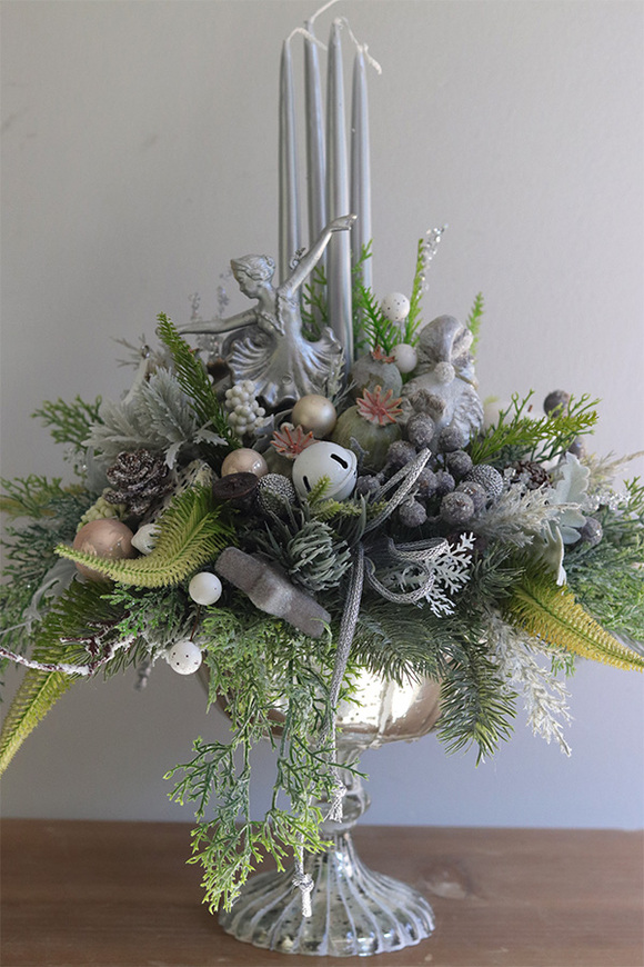 Silver Premium Ballet, stroik adwentowy w pucharze	