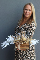 Cream Home, jesienna dekoracja kwiatowa w domku