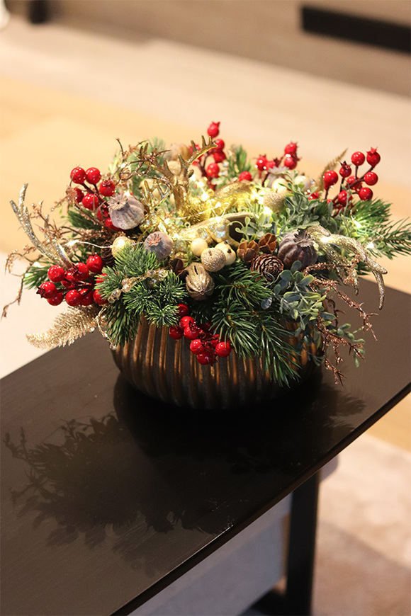 Moko Xmas, świąteczny stroik LED z jeleniem