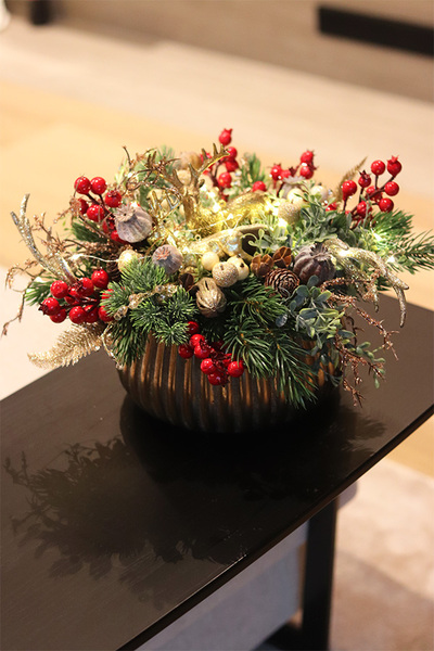 Moko Xmas, świąteczny stroik LED z jeleniem