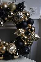 wianek bożonarodzeniowy Bombki Gold & Black