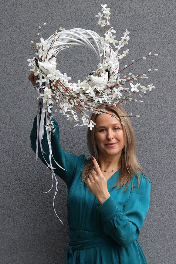 Kurki Polskie, wielkanocny wianek z baziami