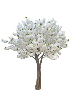 Kwitnąca Wiśnia Premium, sztuczna roślina drzewo, biała, wys.250cm