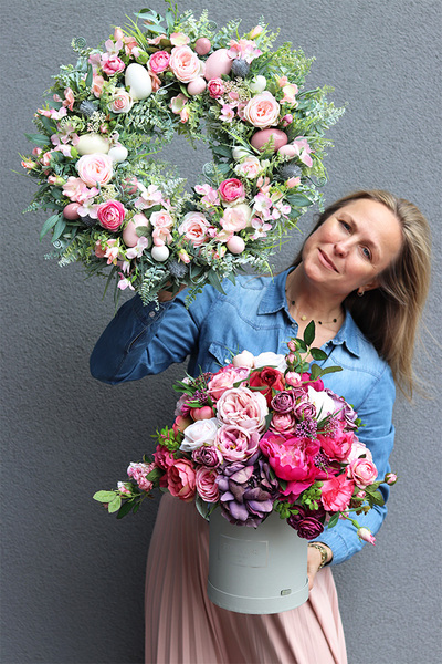 bajeczny wianek wielkanocny, Green Canoe Pastels 2