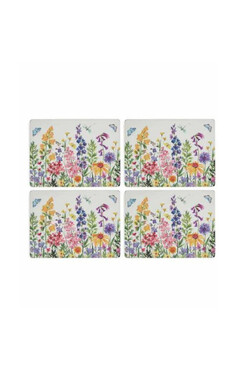 Polne Kwiaty, podkładki korkowe, duże, 4szt
