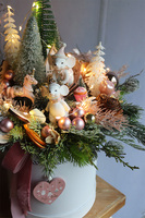 Childhood Big Pink 2, flowerbox świąteczny LED