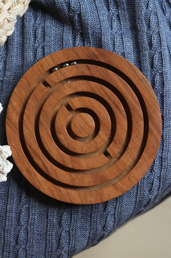 Kulki w Labiryncie, drewniana gra zręcznościowa, śr.17,5cm