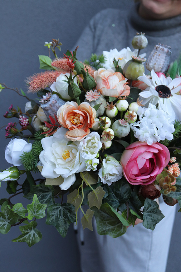 Baronessa, kompozycja kwiatowa do Twojej donicy, wys.30x40cm