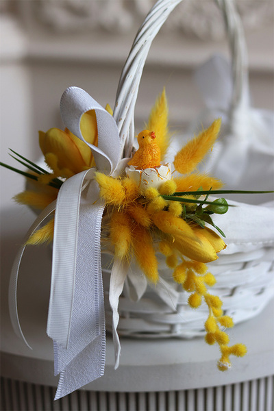 Pisklak, dekorowany koszyczek wielkanocny