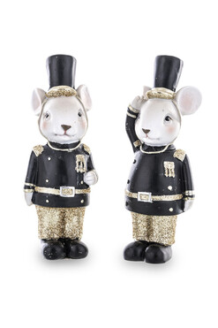 Kapitan Myszka, figurka żołnierzyk, czarny mundur, wys.12cm, kpl.2szt