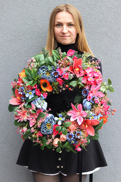 Montessori, wiosenny wieniec nagrobny, śr.45cm