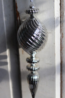 Silvito, srebrna zawieszka szklana, dł.29cm