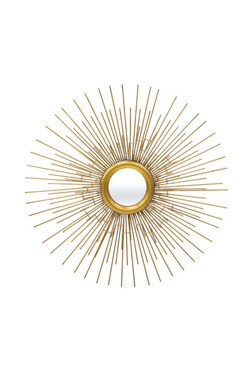 Gold Sun, stylowe lustro wiszące, wym.54x54x2cm