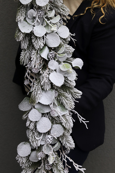 Zimowa Pogoda, realistyczna iglasta girlanda zimowa