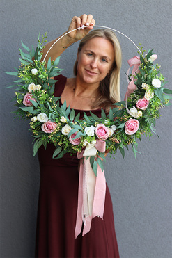 wianek na drzwi na obręczy, Subtelle Jefreta, rozp.60cm