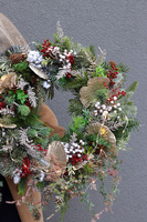 Glamour Winter Ginko, zimowy wianek z miłorzębem