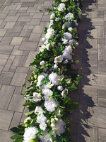 Romantic White, biała girlanda kwiatowa