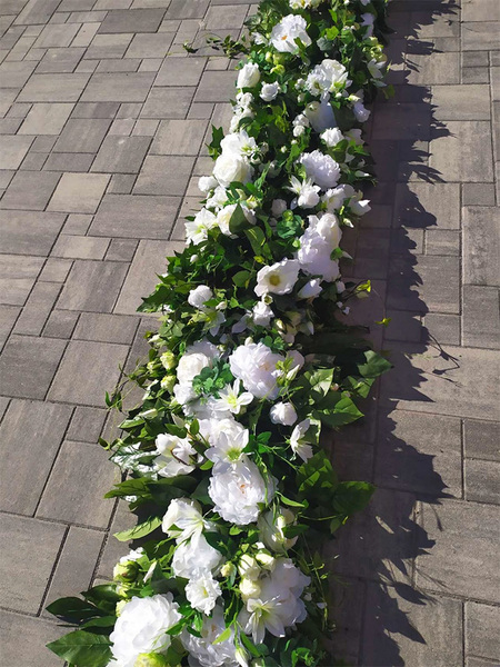 Romantic White, biała girlanda kwiatowa