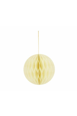 Boho Kula, świąteczne papierowe bombki, kremowe, kpl.6szt, śr.13cm