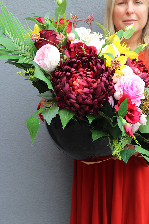 Ksylana, kompozycja nagrobna w naczyniu